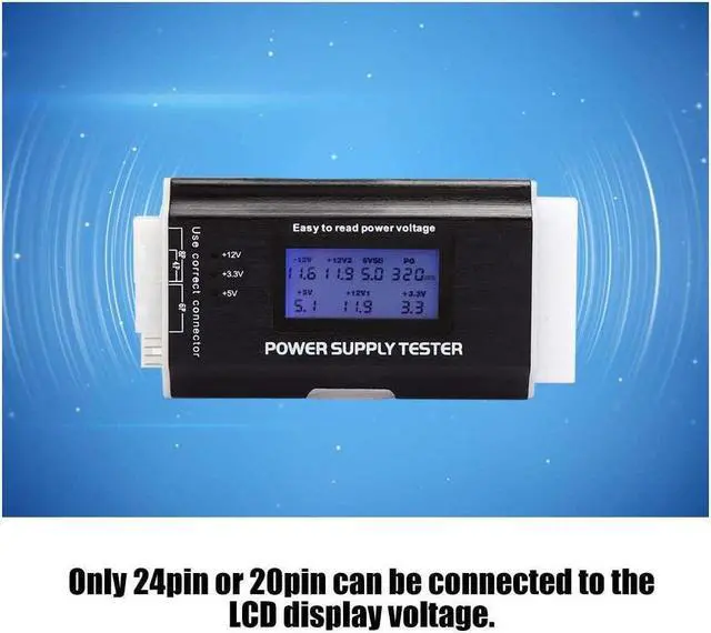 Alt view image 4 of 7 - BUCIER Power Supply Tester, LCD Display Aluminum Alloy Support 20/24Pin ATX SATA, BTX, ITX, TFX Computer Power