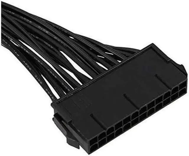 Alt view image 4 of 6 - BUCIER ATX 24Pin 1 to 2 Port Power Supply Extension Cable PSU Male to Female Splitter 24PIN Extension Cable 32cm