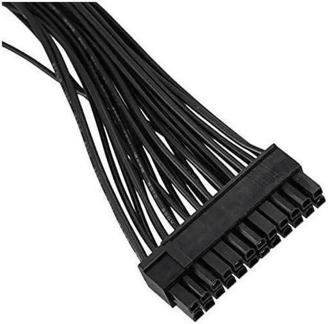 Alt view image 2 of 6 - BUCIER ATX 24Pin 1 to 2 Port Power Supply Extension Cable PSU Male to Female Splitter 24PIN Extension Cable 32cm