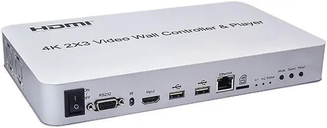 Main image of BUCIER Video Wall Controller & Player 2x3 4K 3840x2160@30Hz Processor HDMI 1.4 HDCP 1.4 Support 1x2,2x1,2x2,2x3 with 1 HDMI Input 6 HDMI Output