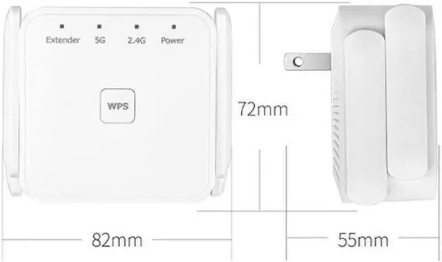 Alt view image 2 of 6 - BUCIER WiFi booster, 1200Mbps WiFi Extenders Signal Amplifier for Home, 360° Full Coverage WiFi Booster, 2.4G 5G Dual Band WiFi Repeater WPS One Key Setup,WiFi Booster and Signal Amplifier(white)