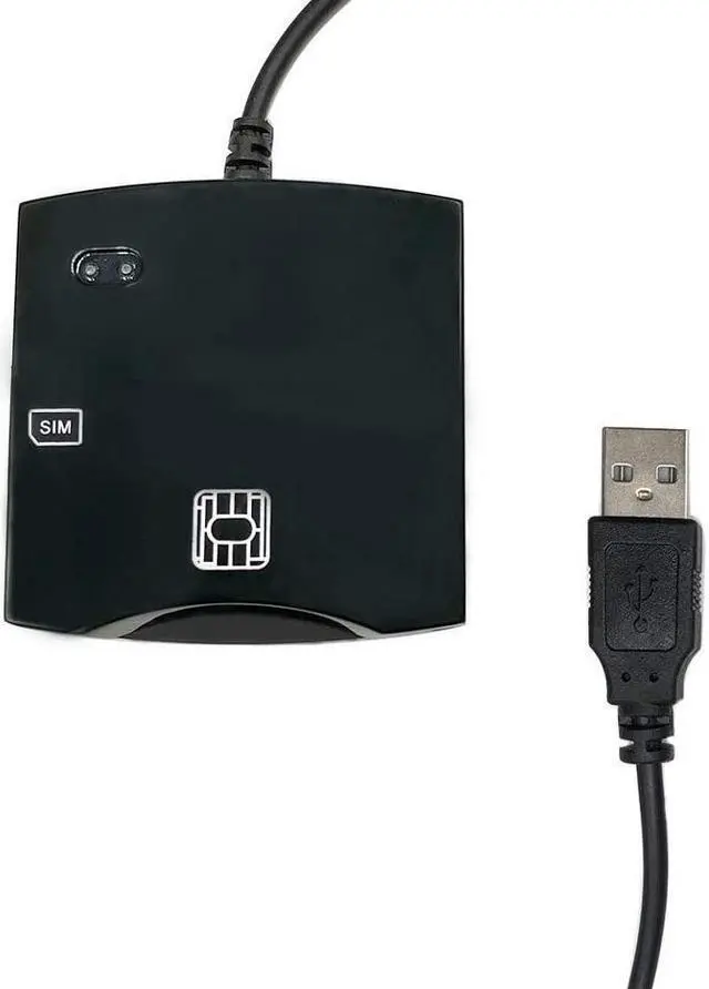 Alt view image 5 of 6 - BUCIER EMV SIM eID Smart Chip Card Reader Writer Programmer #N68 DOD Military USB Common Access CAC Smart Card Reader + SDK Kit, Compatible Windows (Black)