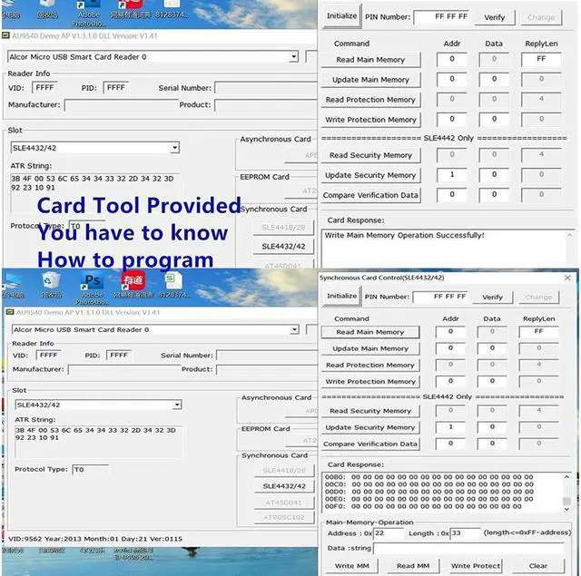 Alt view image 6 of 6 - BUCIER EMV SIM eID Smart Chip Card Reader Writer Programmer #N68 DOD Military USB Common Access CAC Smart Card Reader + SDK Kit, Compatible Windows (Black)