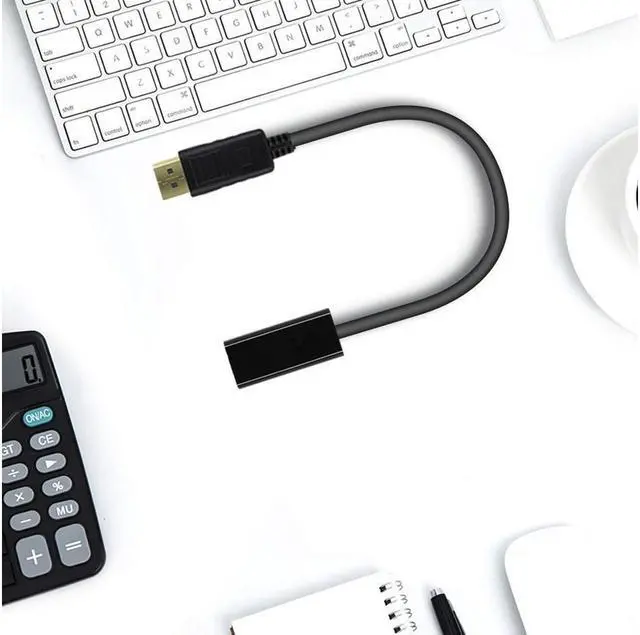 Alt view image 6 of 7 - BUCIER DisplayPort to HDMI, 4K Gold-Plated DP Display Port to HDMI Adapter (Male to Female) Compatible for Lenovo Dell HP And More (4K Black)