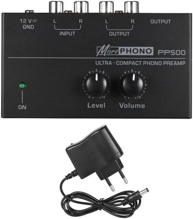 Alt view image 5 of 6 - BUCIER Pp500 Ultra-Compact Phono Preamp Preamplifier with Level & Volume Controls Rca Input & Output 1/4 Inch Trs Output Interfaces