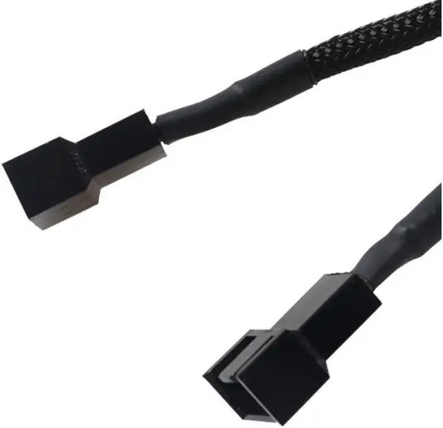 Alt view image 7 of 7 - BUCIER PWM Fan Splitter Cable 1 to 2 Converter, All Black Sleeved Case Fan Splitter Cable, Case Fan Power Duplicator Converter, Dual Case Fan Power Adapter, Case Fan Y Cable, 10.6 inch