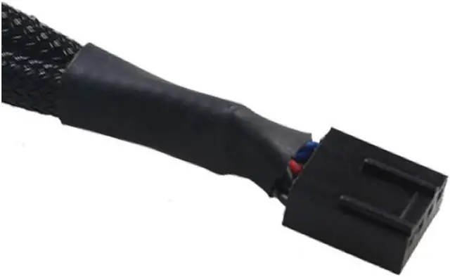 Alt view image 6 of 7 - BUCIER PWM Fan Splitter Cable 1 to 2 Converter, All Black Sleeved Case Fan Splitter Cable, Case Fan Power Duplicator Converter, Dual Case Fan Power Adapter, Case Fan Y Cable, 10.6 inch