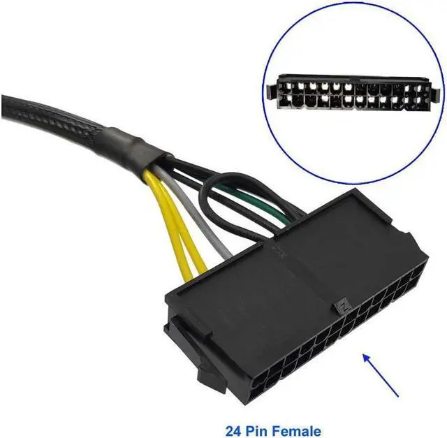 Alt view image 3 of 4 - BUCIER 24 Pin to 6 Pin ATX PSU Power Adapter Cable for D-ell Motherboard with 6 Pin Port 13.3-inch(34cm)