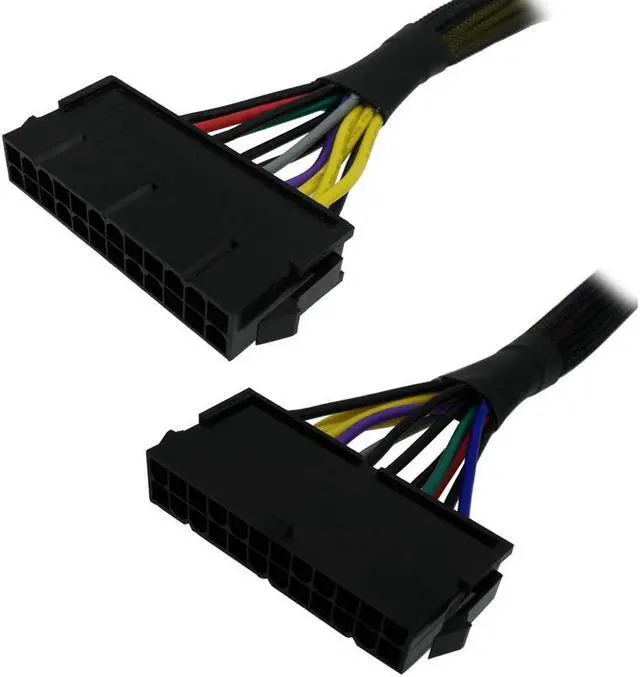 Alt view image 2 of 4 - BUCIER 24 Pin to 14 Pin ATX PSU Main Power Adapter Braided Sleeved Cable for IBM/L-enovo PCs and Servers 12-inch(30cm)