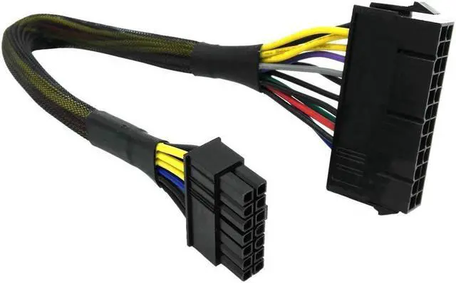 Main image of BUCIER 24 Pin to 14 Pin ATX PSU Main Power Adapter Braided Sleeved Cable for IBM/L-enovo PCs and Servers 12-inch(30cm)