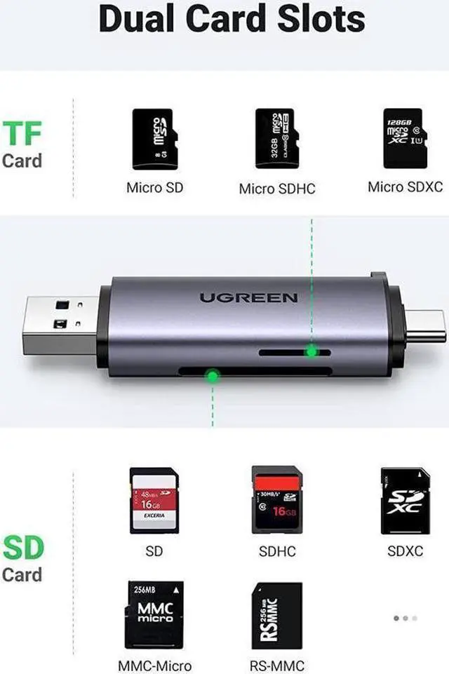 Alt view image 3 of 7 - BUCIER Micro SD Card Reader USB C USB 3.0 to Memory Card Reader Adapter for External Camera Photo SD SDHC SDXC MicroSD UHS-I Compatible with Computer PC MacBook Air Pro Samsung Galaxy S22 iPad Pro