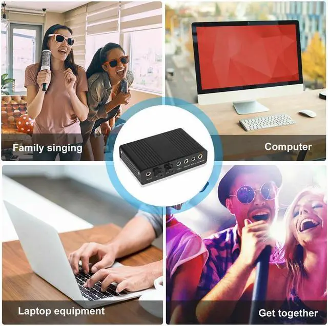 Alt view image 6 of 7 - BUCIER 6 Channel 5.1 Optical SPDIF Sound Card USB Audio Output Adapter External for PC