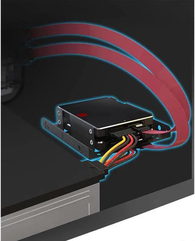 Alt view image 6 of 6 - BUCIER SATA Cable SATA Data Cable and SATA Power Splitter Cable ST1003