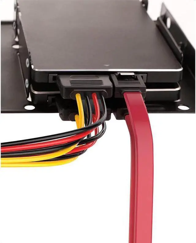 Alt view image 2 of 6 - BUCIER SATA Cable SATA Data Cable and SATA Power Splitter Cable ST1003