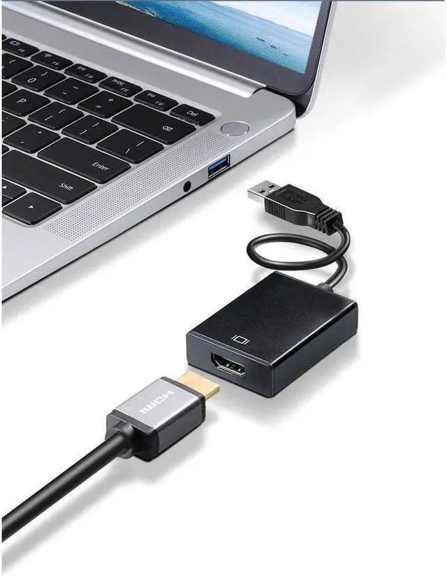 Alt view image 3 of 6 - BUCIER USB to HDMI Adapter USB 3.0/2.0 to HDMI 1080P Video Graphics Cable Converter with Audio for PC Laptop Projector HDTV Compatible with Windows XP 7/8/8.1/10