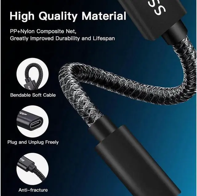 Alt view image 4 of 7 - BUCIER [10Gbps] USB C Female to USB Male Adapter Cable Electop USB 3.1 GEN 2 USB C Converter Support Double Sided 10Gbps Data Transfer & Power Charging USB A 3.1 to USB-C Cable