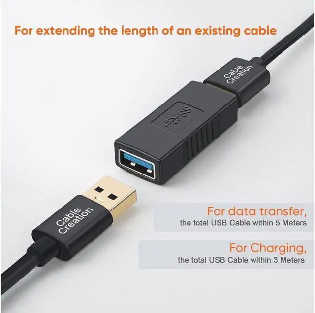 Alt view image 5 of 7 - BUCIER USB 3.0 Coupler 2 Pack USB 3.0 Type A Female to Female Extension Adapter USB to USB Adapter Black