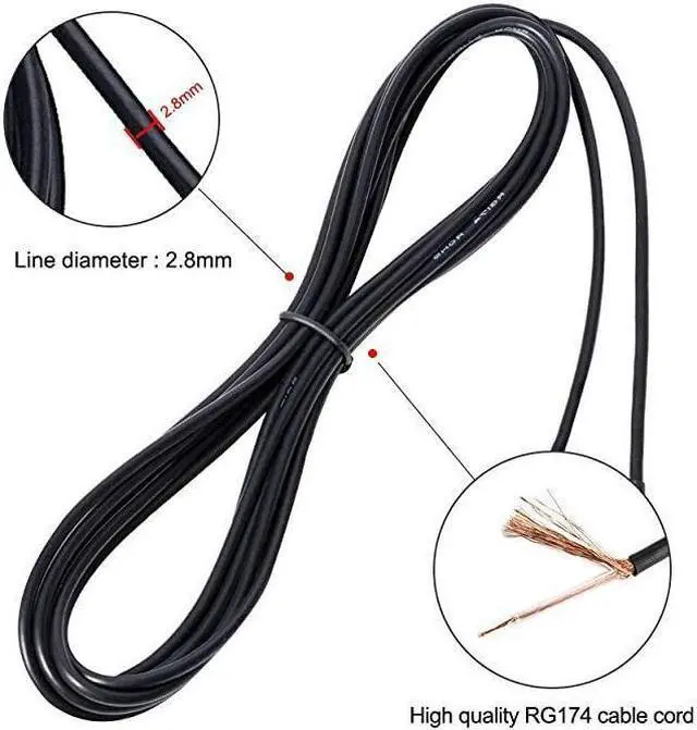 Alt view image 3 of 5 - BUCIER WiFi Antenna Extension Cable with SMA Male to SMA Female Coax Connector 3m 10FT by