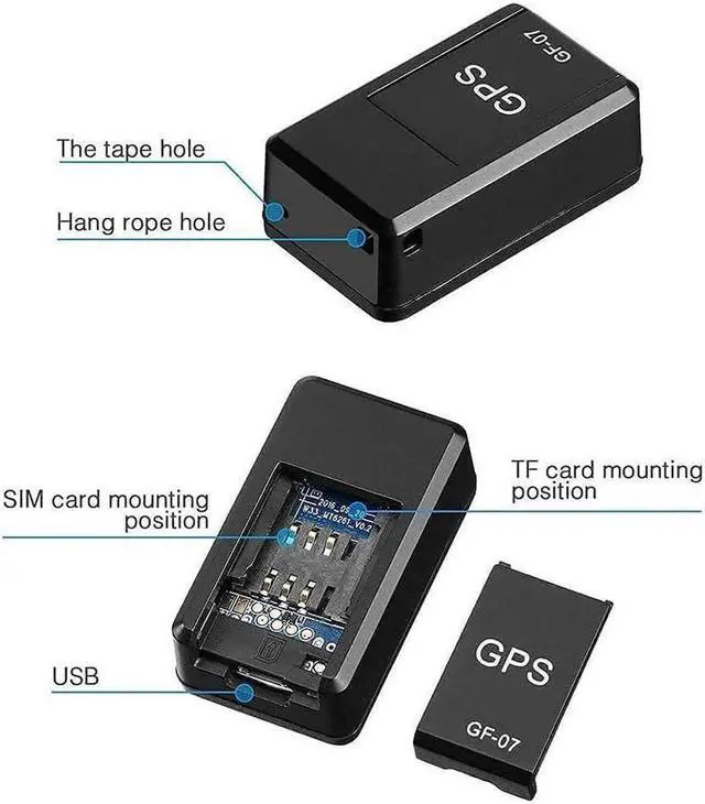 Alt view image 2 of 7 - BUCIER GPS Tracker for Vehicles, Mini Magnetic GPS Real Time Car Locator, Long Standby Portable Real Time Positioning Device, Long Standby GSM SIM GPS Tracker for Vehicle/Car/Person