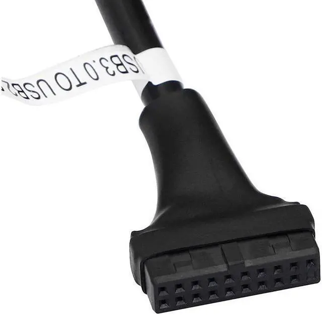 Alt view image 4 of 7 - BUCIER USB 3.0 Header to USB 2.0, USB 3.0 19 Pin Female to USB 2.0 9 Pin Connectors Motherboard Cable for Data Transmission 2-Pack (19Pin Female)