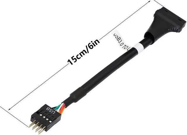 Alt view image 3 of 7 - BUCIER USB 3.0 Header to USB 2.0, USB 3.0 19 Pin Female to USB 2.0 9 Pin Connectors Motherboard Cable for Data Transmission 2-Pack (19Pin Female)