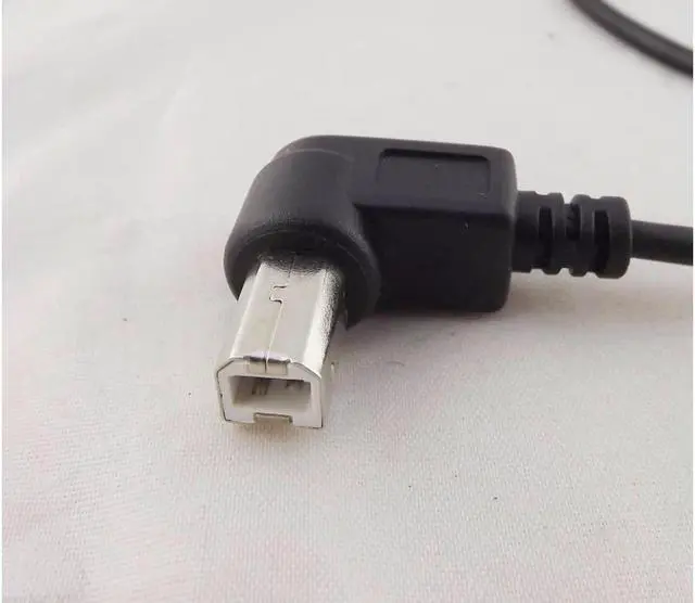 Alt view image 4 of 4 - BUCIER 10pcs USB 2.0 A Male Right Angle To USB B Male Right Angle Printer Scanner Cable 50cm