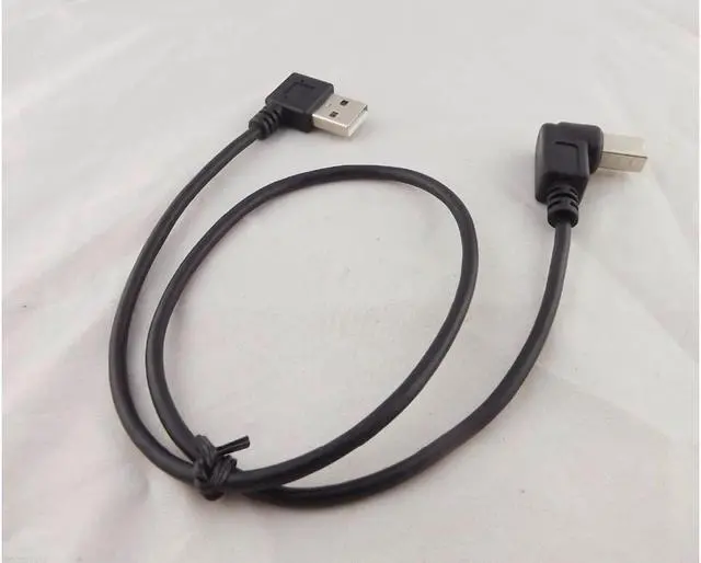 Alt view image 2 of 4 - BUCIER 10pcs USB 2.0 A Male Right Angle To USB B Male Right Angle Printer Scanner Cable 50cm