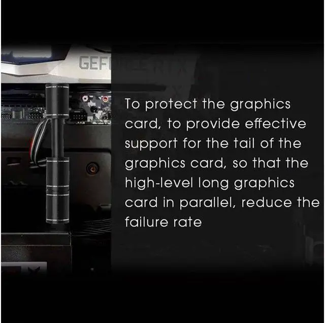 Alt view image 5 of 5 - BUCIER Desktop Graphics Card Stand GPU Brace Support Aluminum Alloy Telescopic Video Card Holder Cooling Bracket For Desktop PC Case