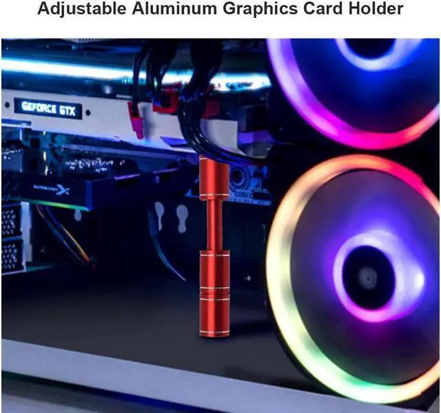 Alt view image 3 of 5 - BUCIER Desktop Graphics Card Stand GPU Brace Support Aluminum Alloy Telescopic Video Card Holder Cooling Bracket For Desktop PC Case