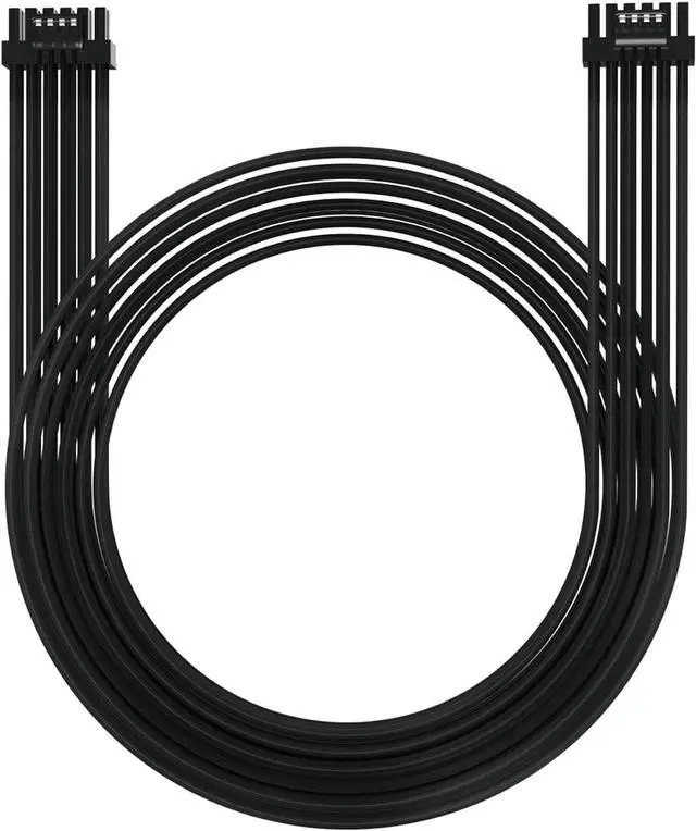 Main image of BUCIER 16Pin GPU Cable,Pcie 5.0 12VHPWR Sleeved Modular Cables,Male to Male PSU Cable,Mini 12+4 pin Adapter 600W ATX 3.0 Power Supply for RTX 3090TI and 4090 Graphic Card with Comb (Black)