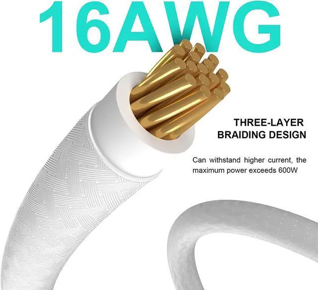 Alt view image 3 of 7 - BUCIER 16Pin Cable,PCIE GPU Cables,Sleeved 12vhpwr PSU Extension Cable,Mini 12+4 Pin Connector for RTX 3090Ti,4070Ti 4080,4090 Graphics Card Power Supply 16AWG White & Black