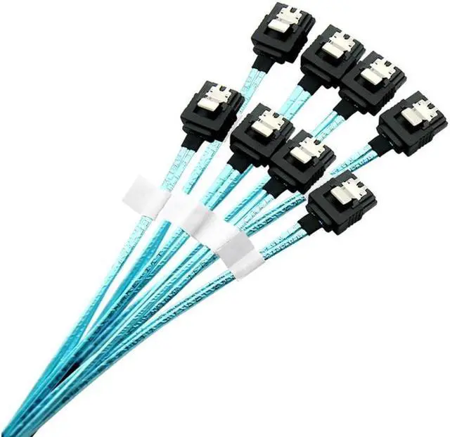 Main image of BUCIER Hot Plug 7pin High Speed 6Gbps 4 SATA Cable for Server 60cm Length