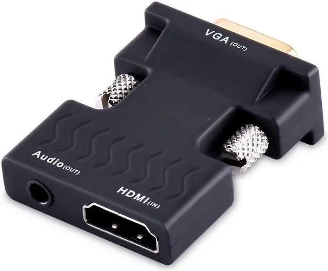 Alt view image 3 of 6 - BUCIER HDMI to VGA Converter with Audio, Tendak Gold-Plated 1080P HDMI Female to VGA Male Video Adapter with 3.5mm Stereo Audio for Laptop PC PS3 Xbox STB Blu-ray TV Stick