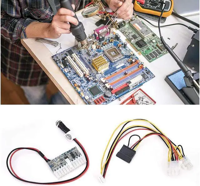 Alt view image 6 of 7 - BUCIER DC-ATX-160W Durable Power Supply Board in-Line for Mini Computer