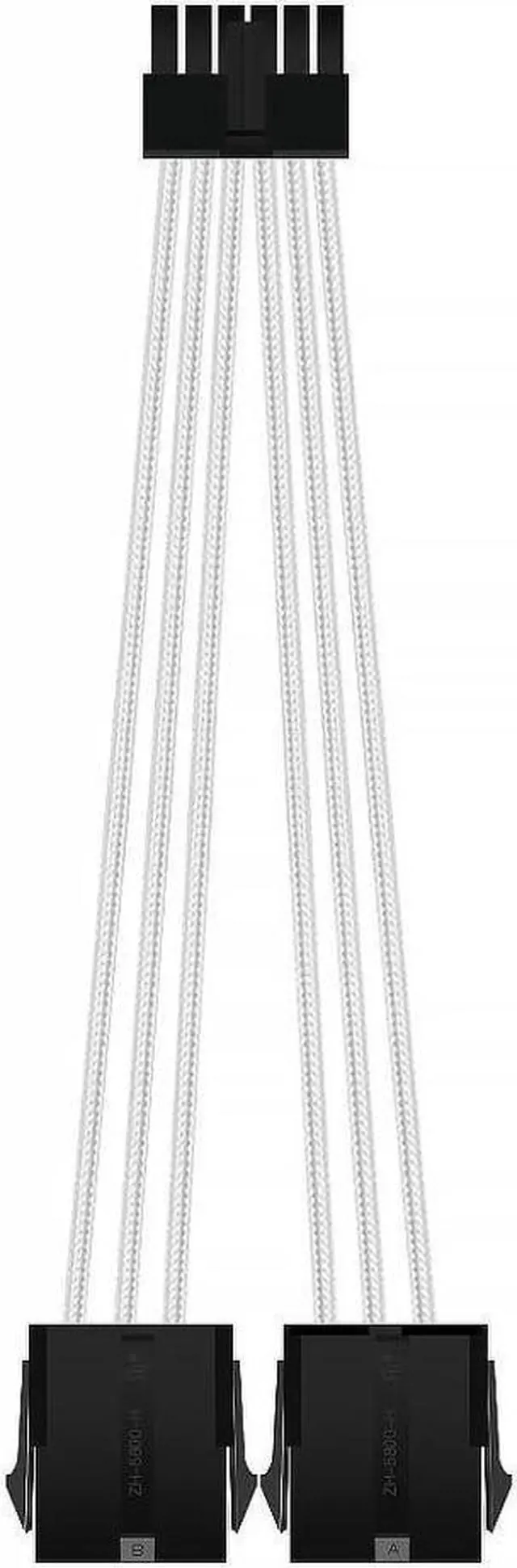 Main image of BUCIER 12PIN transfer 2×8PIN Extension Cable Power Supply Sleeved Synchronized PSU Extension Kit  White