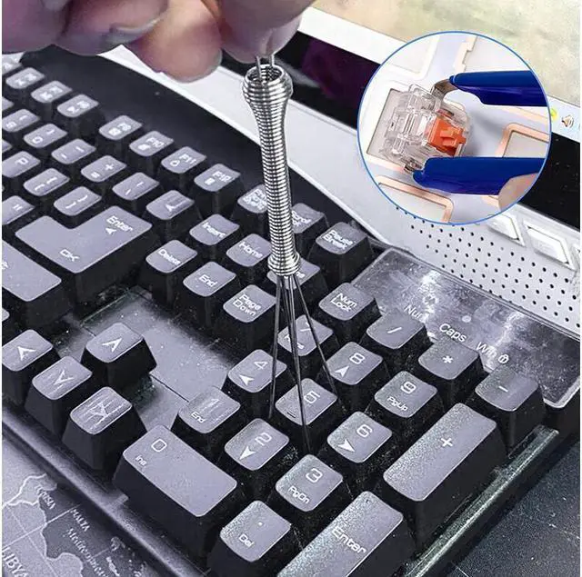 Alt view image 7 of 7 - BUCIER Keyboard Lube Switch Puller Kits,4 Pieces Key Cap Puller,Mechanical Keyboard Key Switch Stem Holder,Keyboard Lube Kit , for Custom Keyboard, Disassembly of Electronic Component