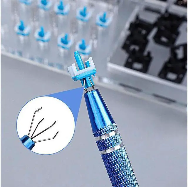 Alt view image 5 of 7 - BUCIER Keyboard Lube Switch Puller Kits,4 Pieces Key Cap Puller,Mechanical Keyboard Key Switch Stem Holder,Keyboard Lube Kit , for Custom Keyboard, Disassembly of Electronic Component