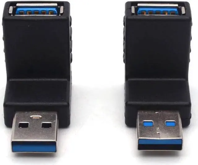 Alt view image 2 of 3 - BUCIER USB 3.0 A Male to A Female Connector 90 Degree Angle L Shape Converter Plug Data Adapter 3Pairs Up + Down