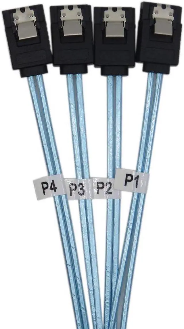 Alt view image 4 of 5 - BUCIER High Speed 6Gbps 4pcs/set Sata Cable Sas Cable for Server 1M