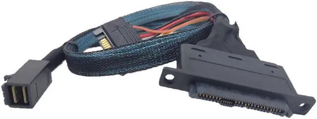 Alt view image 2 of 6 - BUCIER  Internal 12G U.2 Cable (HD MiniSAS SFF-8643 to U.2 SFF-8639) with SATA Power (50cm)