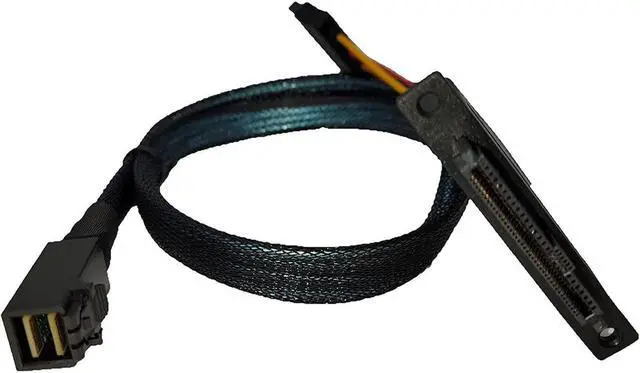 Alt view image 5 of 6 - BUCIER  Internal 12G U.2 Cable (HD MiniSAS SFF-8643 to U.2 SFF-8639) with SATA Power (50cm)