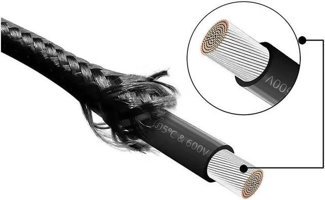 Alt view image 4 of 6 - BUCIER Power Supply Sleeved Cable, Extension PC Kit, 18AWG 24Pin ATX / 8 (4+4) Pin EPS / 8 (6+2) Pin PCI-E Power Supply PSU Cable with Combs, 30CM Black