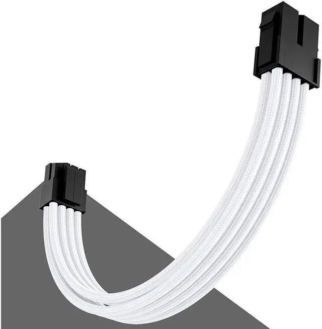 Alt view image 3 of 6 - BUCIER Power Supply Sleeved Cable, Extension PC Kit, 18AWG 24Pin ATX / 8 (4+4) Pin EPS / 8 (6+2) Pin PCI-E Power Supply PSU Cable with Combs, 30CM  White
