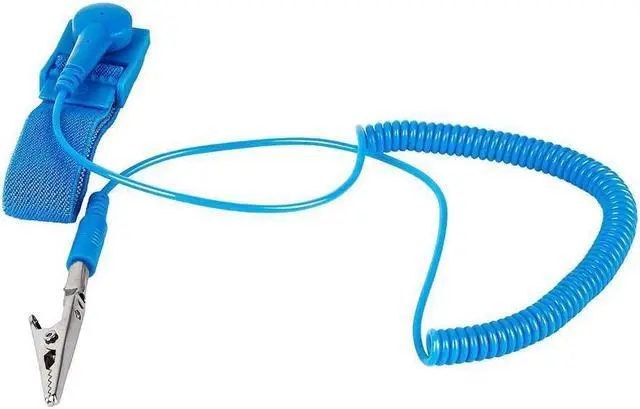 Alt view image 2 of 7 - BUCIER 3pcs PVC Anti Static Wrist Strap Grounding Electricity Discharge ESD Wrist Band For Electrician IC With Alligator Clip