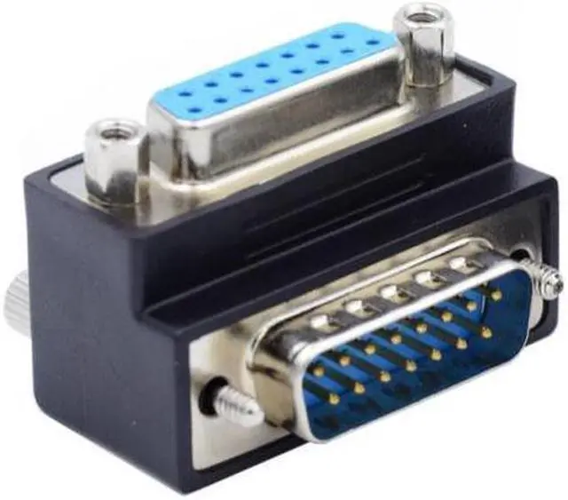 Main image of BUCIER Up 90 Degree Angled DSUB D-subminiature 15pin Male to Female Extension Adapter DB Connector