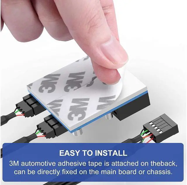 Alt view image 5 of 7 - BUCIER Motherboard USB2.0 9pin USB Header Splitter Male 1 to 4 Female Extension Cable30cm Card Control PCB Board USB HUB 9-pin Splitter Adapter Port Multilier PWM Fan Splitter Cable 1 to 4 Converter