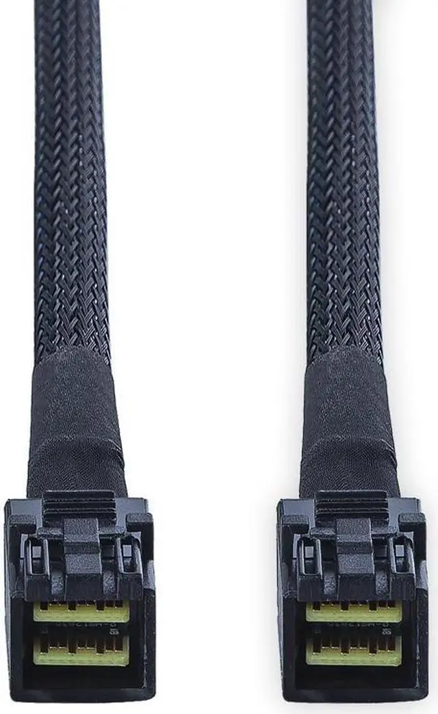 Alt view image 6 of 6 - BUCIER 12G Internal Mini SAS HD SFF-8643 to SFF-8643 Cable, with Sideband, 100-Ohm, 0.5-m(1.64ft), 2 Pack