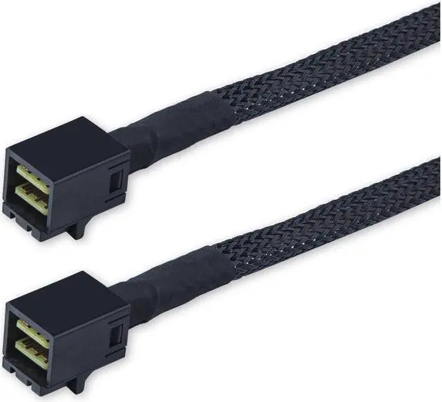 Alt view image 5 of 6 - BUCIER 12G Internal Mini SAS HD SFF-8643 to SFF-8643 Cable, with Sideband, 100-Ohm, 0.5-m(1.64ft), 2 Pack