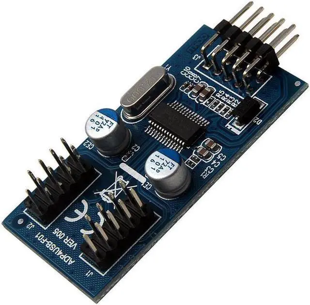 Alt view image 2 of 6 - BUCIER 1-to-2 Splitter Motherboard USB 2.0 9Pin Internal Header Male to Dual 2x 9Pin Header Male HUB Converter PCB Board Adapter with Female to Female Extension Cable 30cm