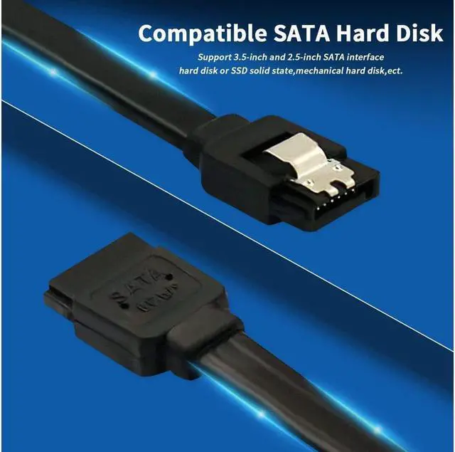 Alt view image 4 of 6 - BUCIER 12-Pack SATA III Cable,SATA III 6.0 Gbps Data Cable Straight with Locking Latch 16 Inches SATA Cable Pack for HDDSSDCD and DVD Drives